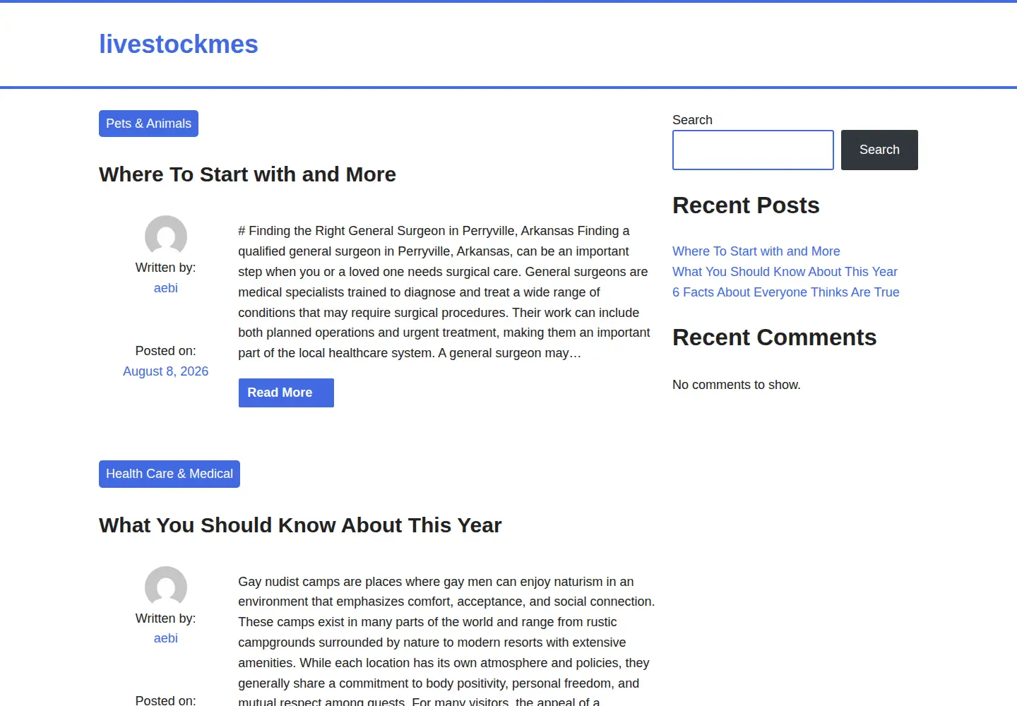 Screenshot of livestockmes.biz