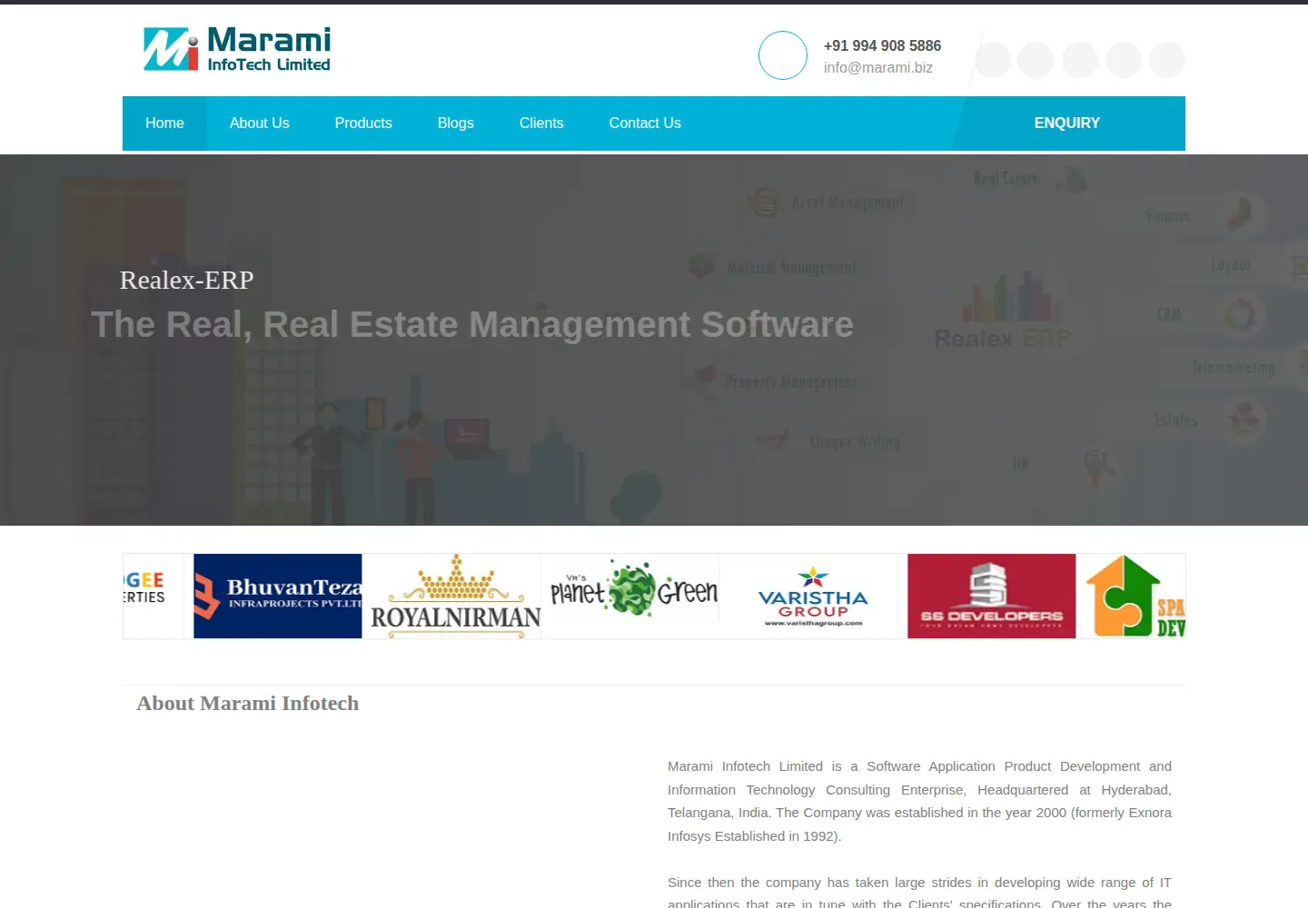 Screenshot of marami.biz