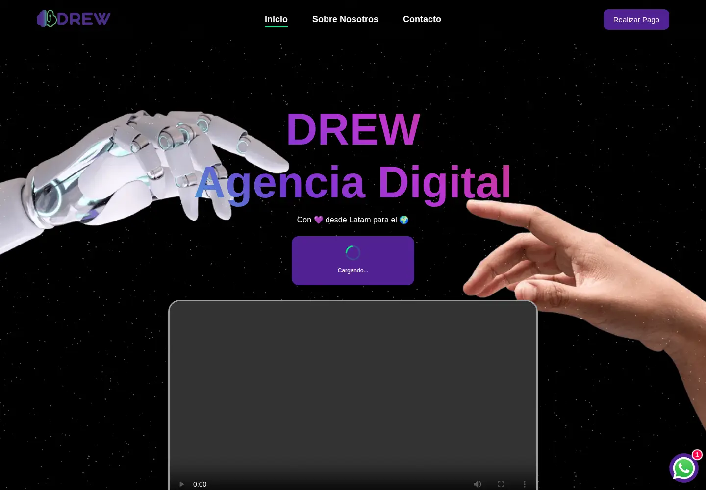 Captured homepage of drew.com.bo in the current scan