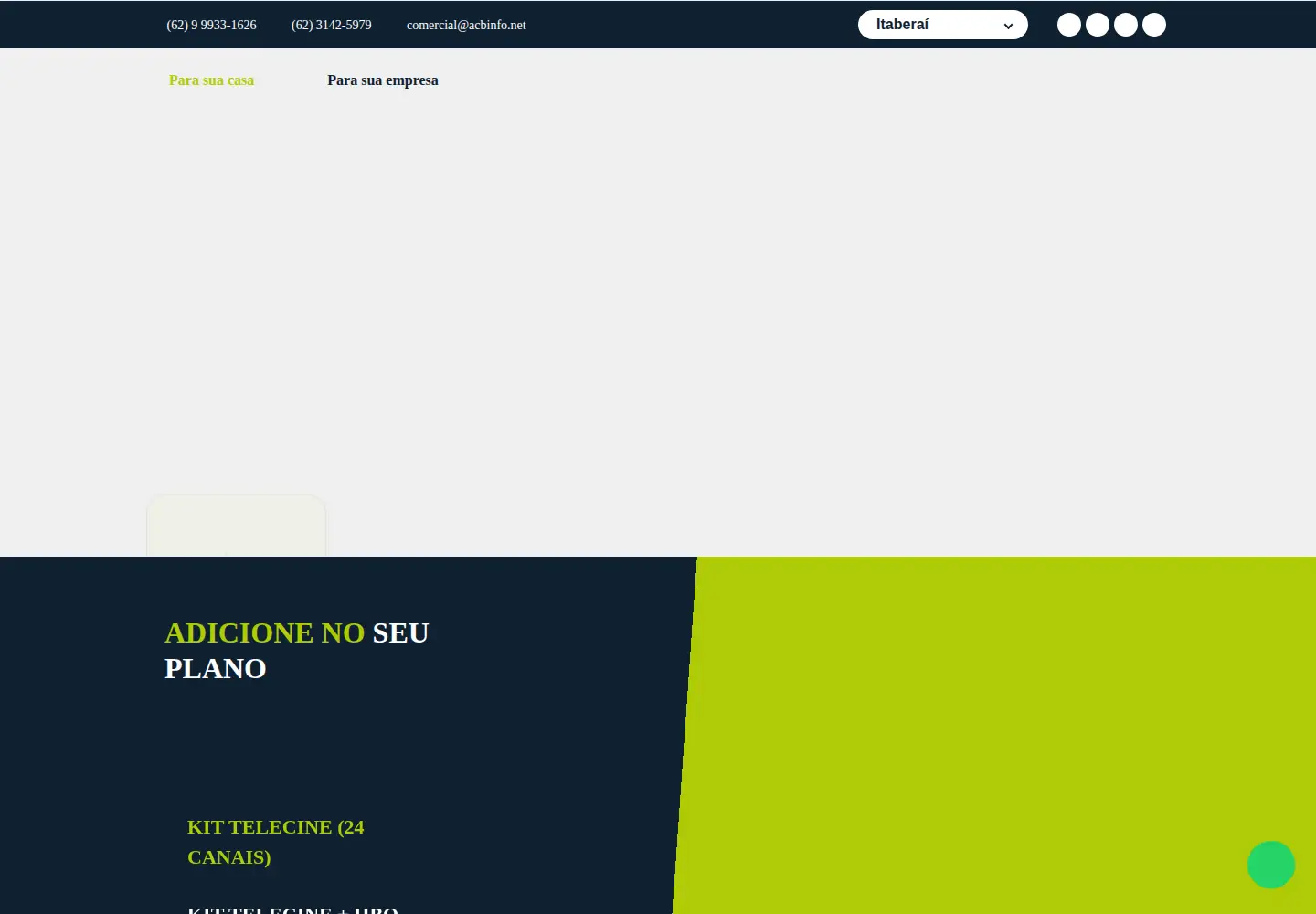 Screenshot of acbfibra.com.br