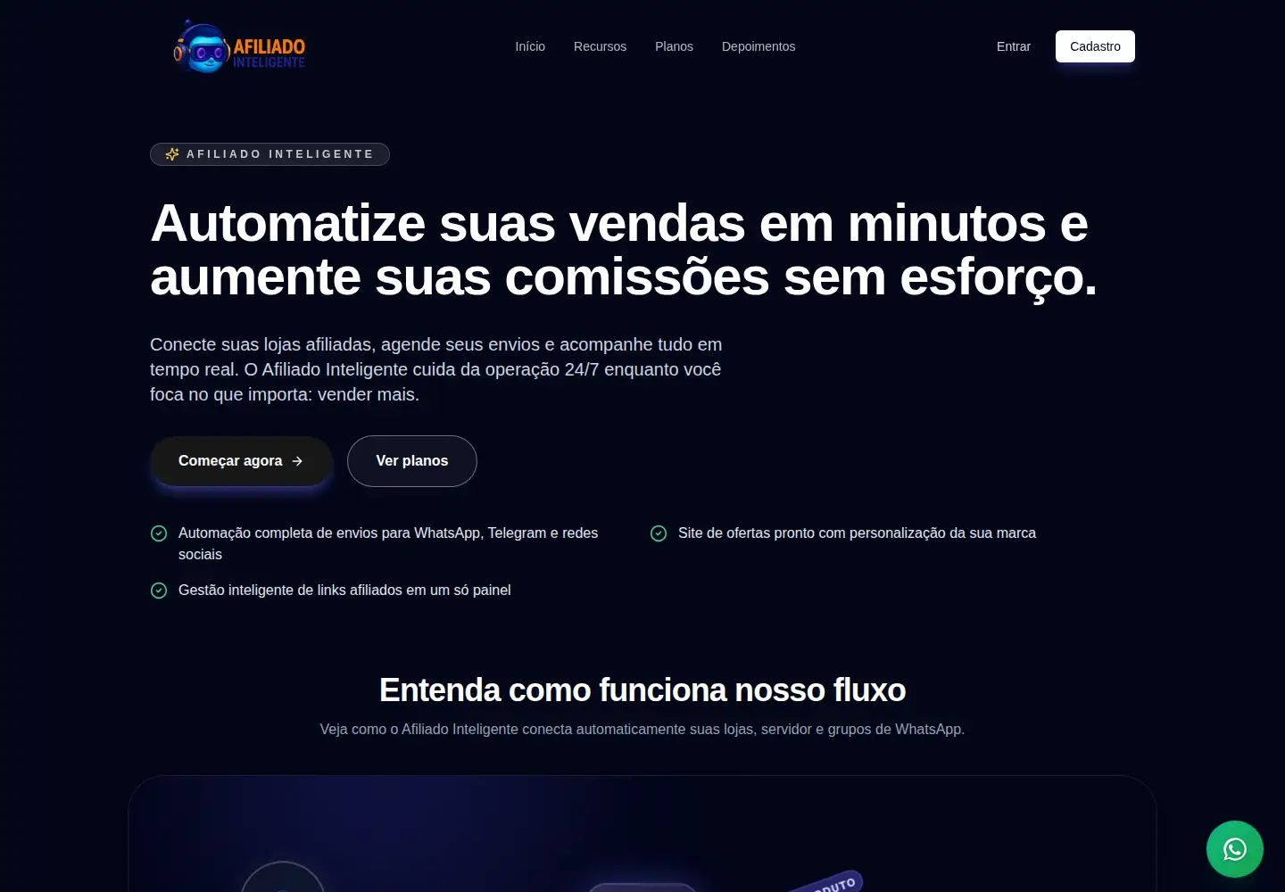 Screenshot of afiliadointeligente.com.br