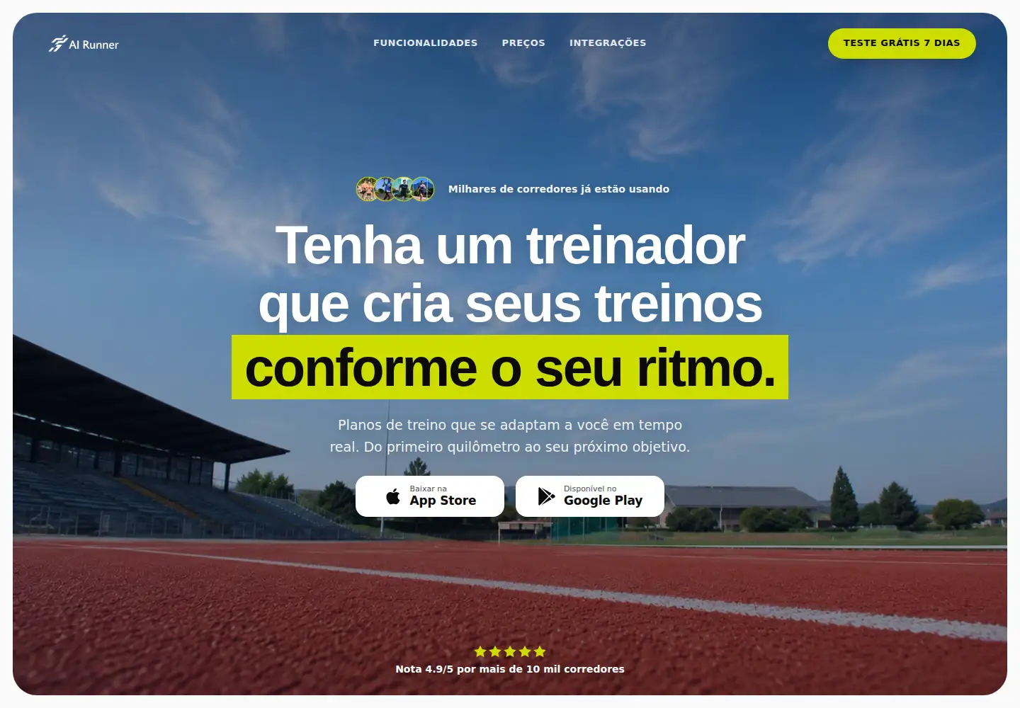 Captured homepage of airunner.com.br in the current scan