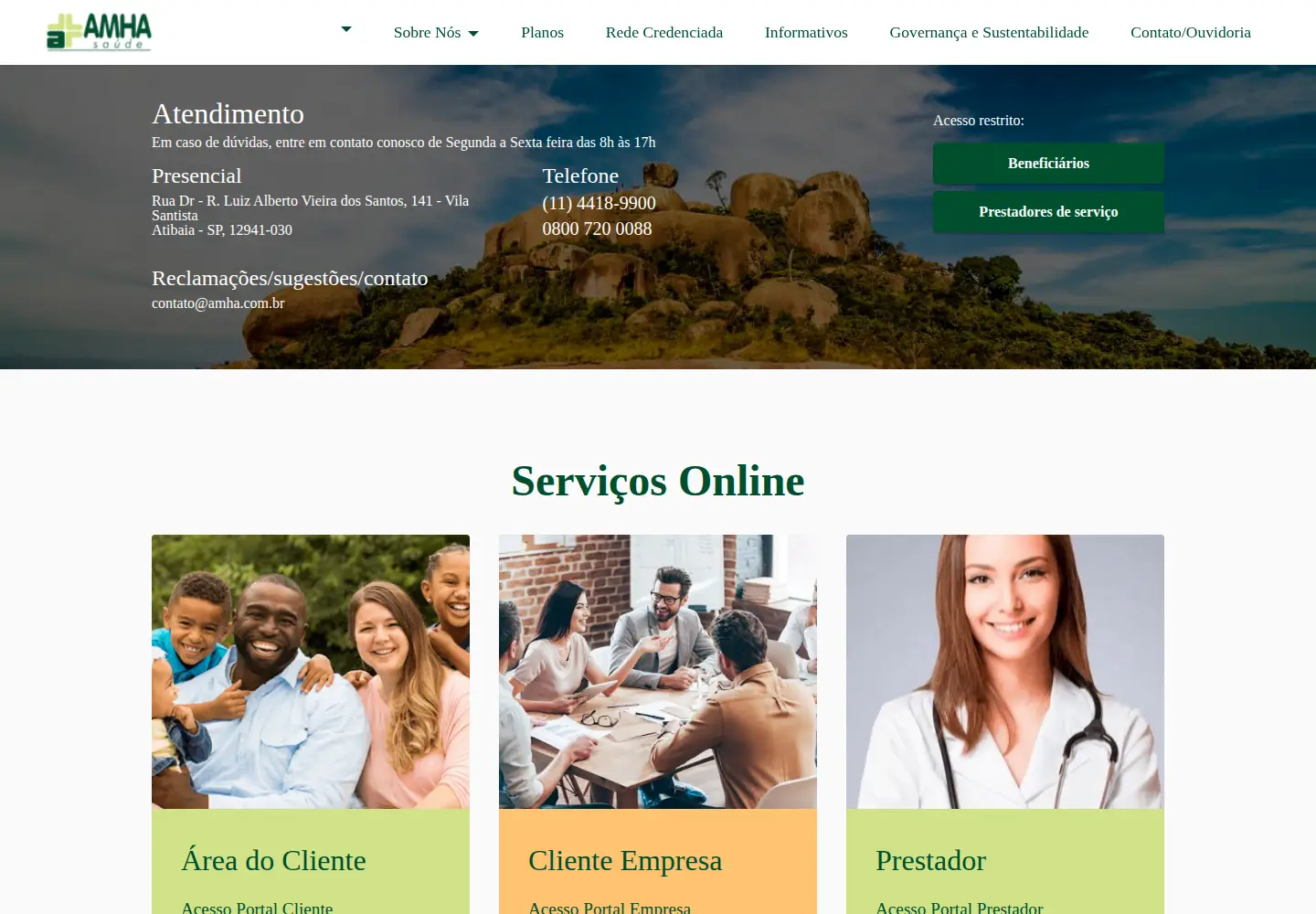 Screenshot of amha.com.br