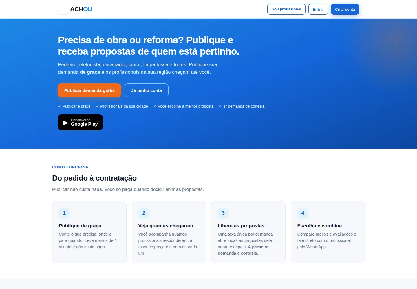 Captured homepage of appachou.com.br in the current scan