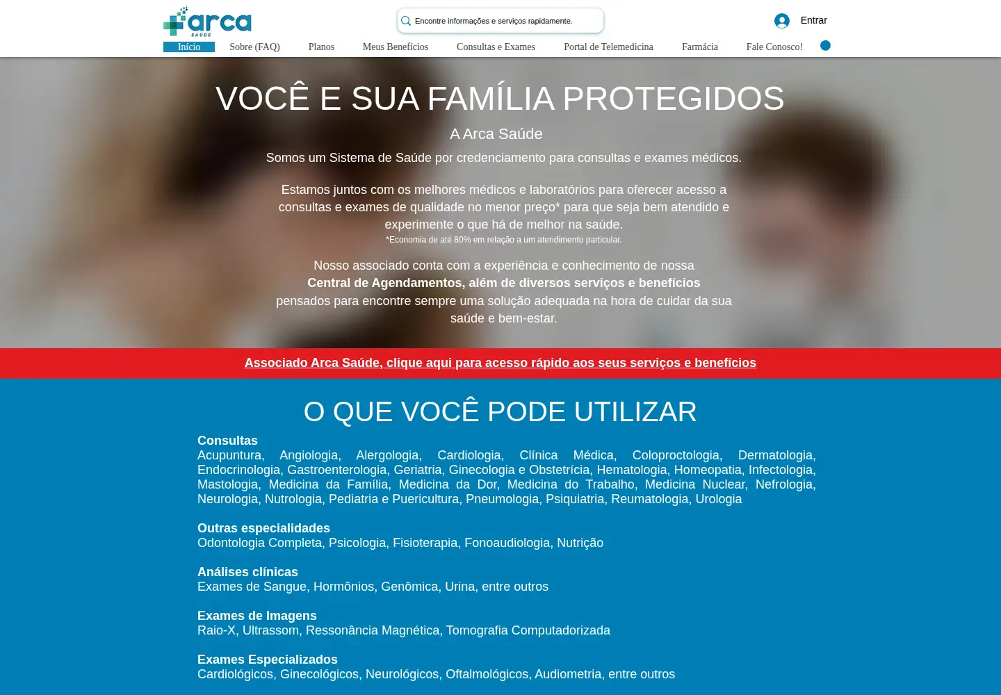 Screenshot of arcasaude.com.br
