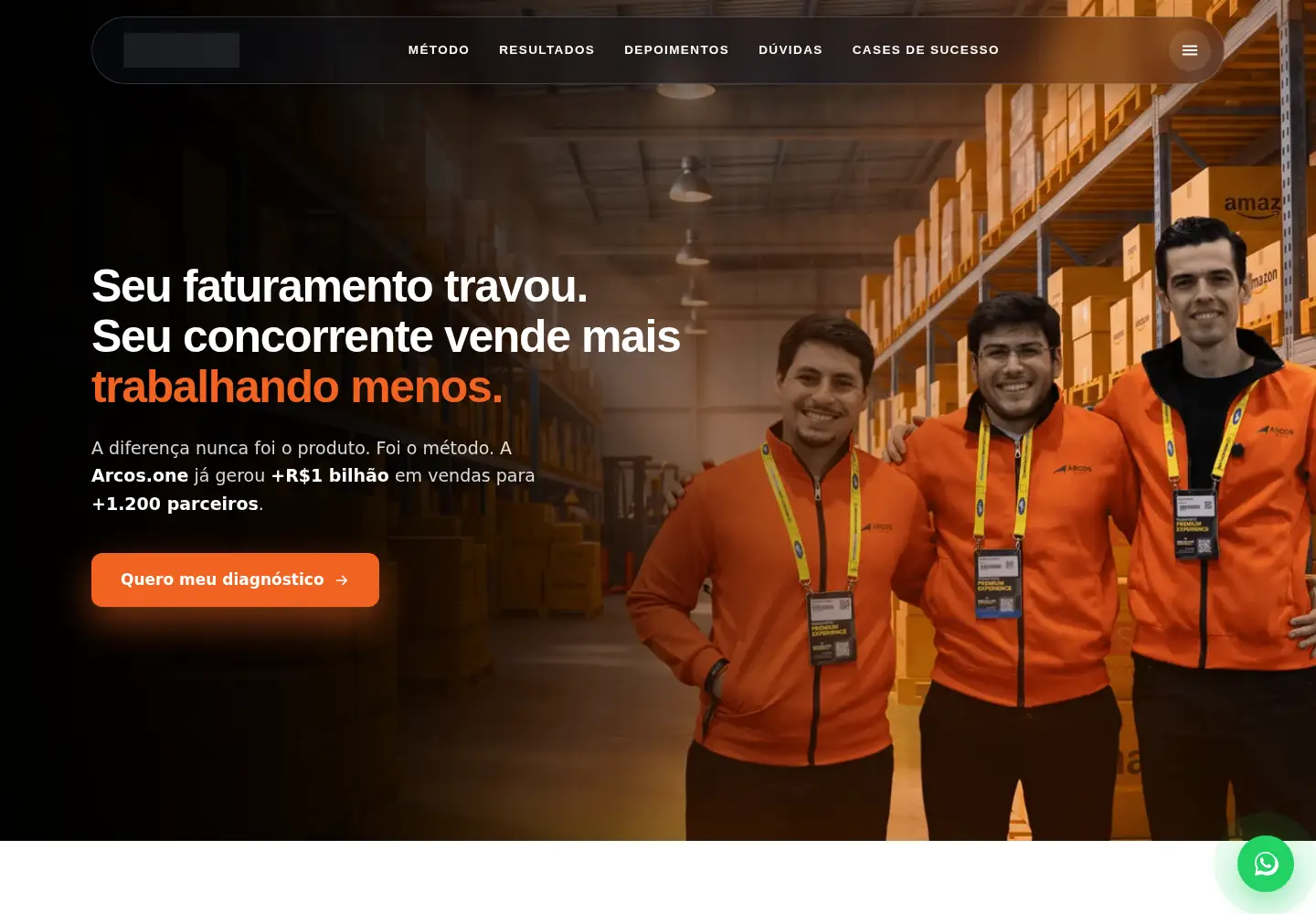 Captured homepage of arcosscale.com.br in the current scan