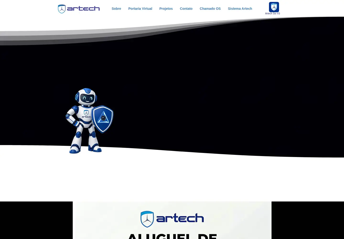 Captured homepage of artech.com.br in the current scan