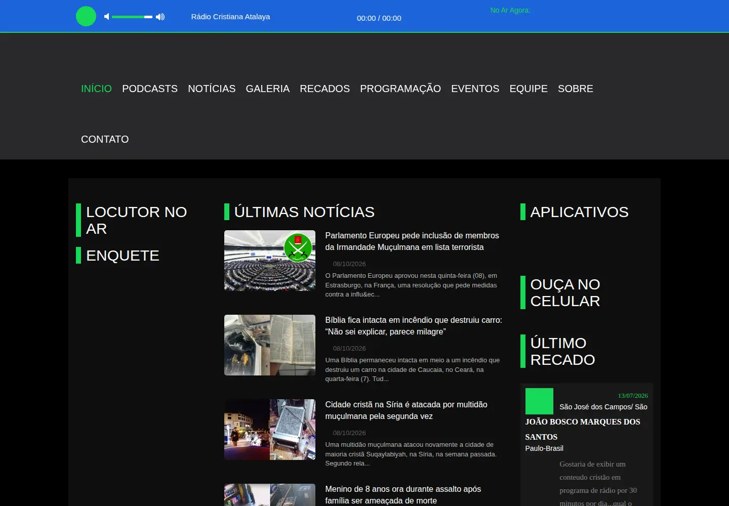 Screenshot of atalayafm.com.br