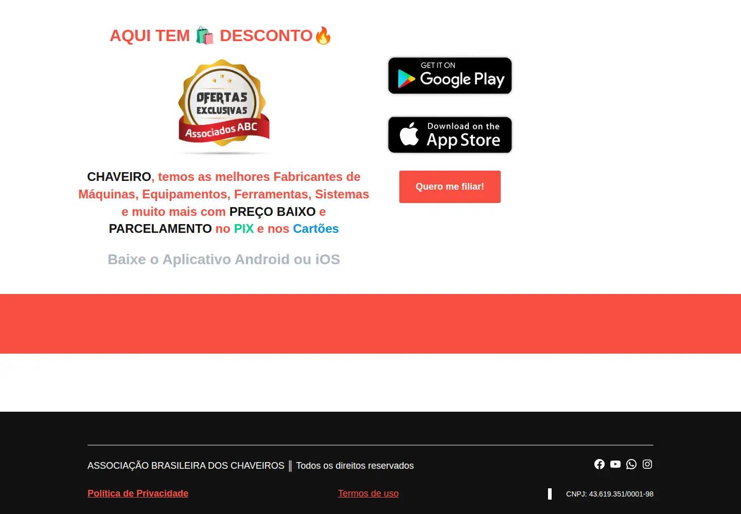 Screenshot of chaveirovaiachar.com.br