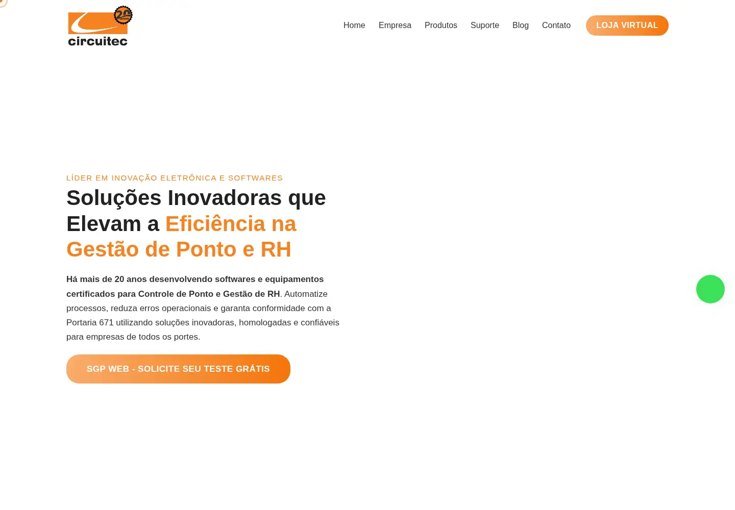 Captured homepage of circuitec.com.br in the current scan
