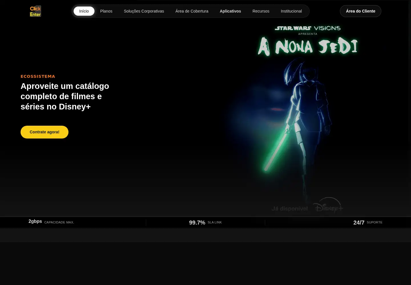 Captured homepage of clickenter.com.br in the current scan