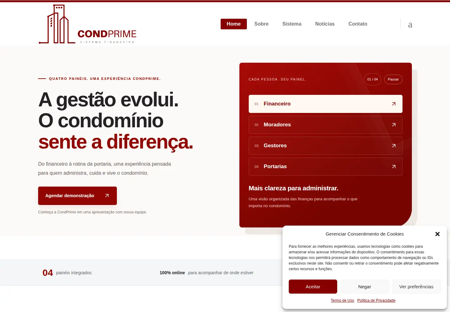 Screenshot of condprime.com.br