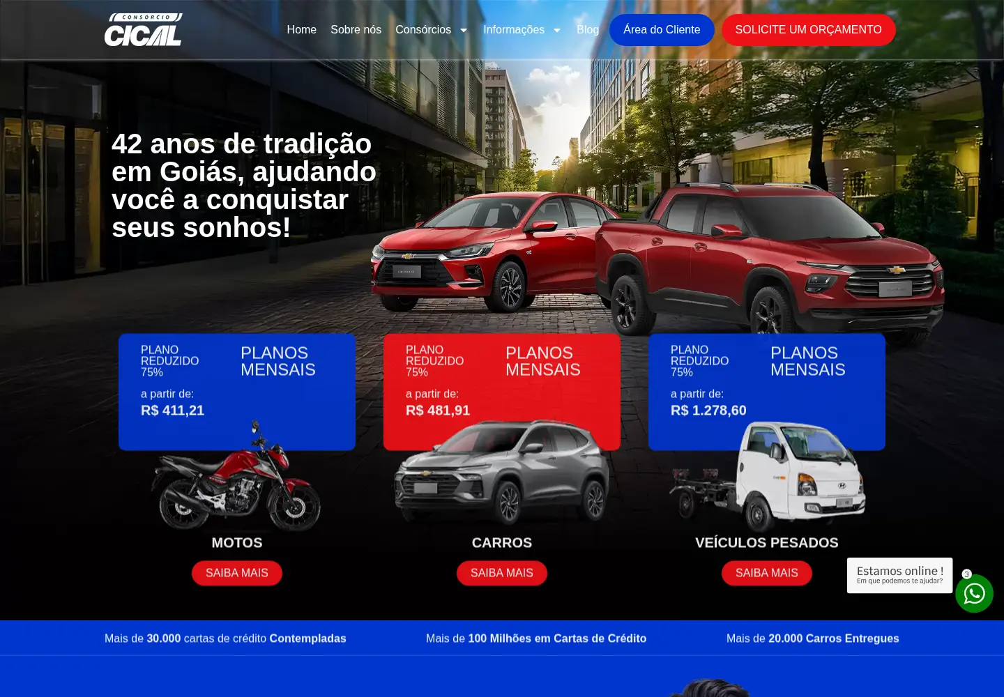 Screenshot of consorciocical.com.br