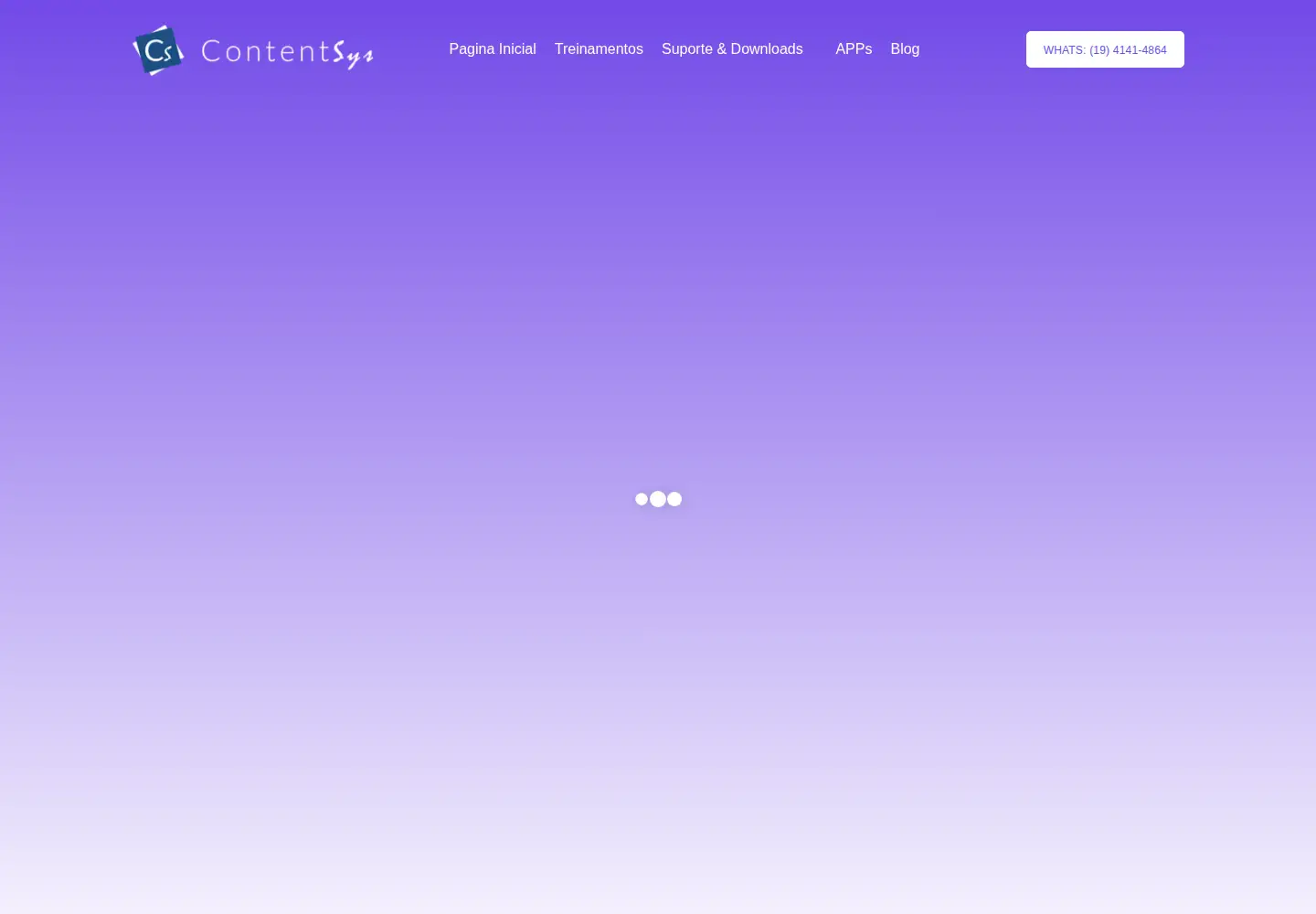 Captured homepage of contentsys.com.br in the current scan