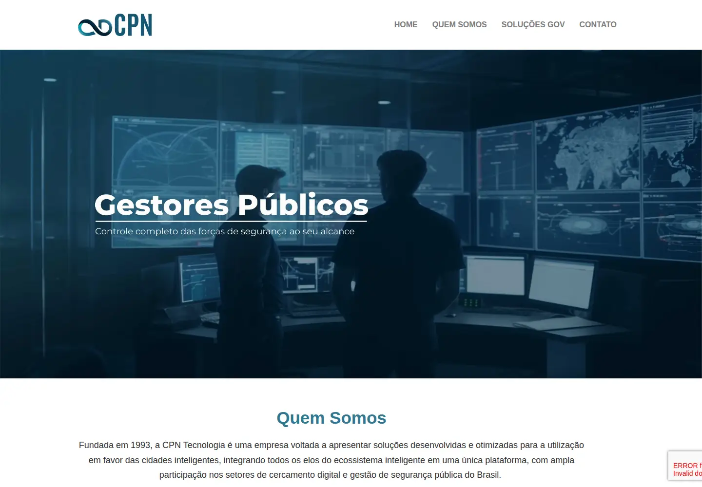 Captured homepage of cpninformatica.com.br in the current scan