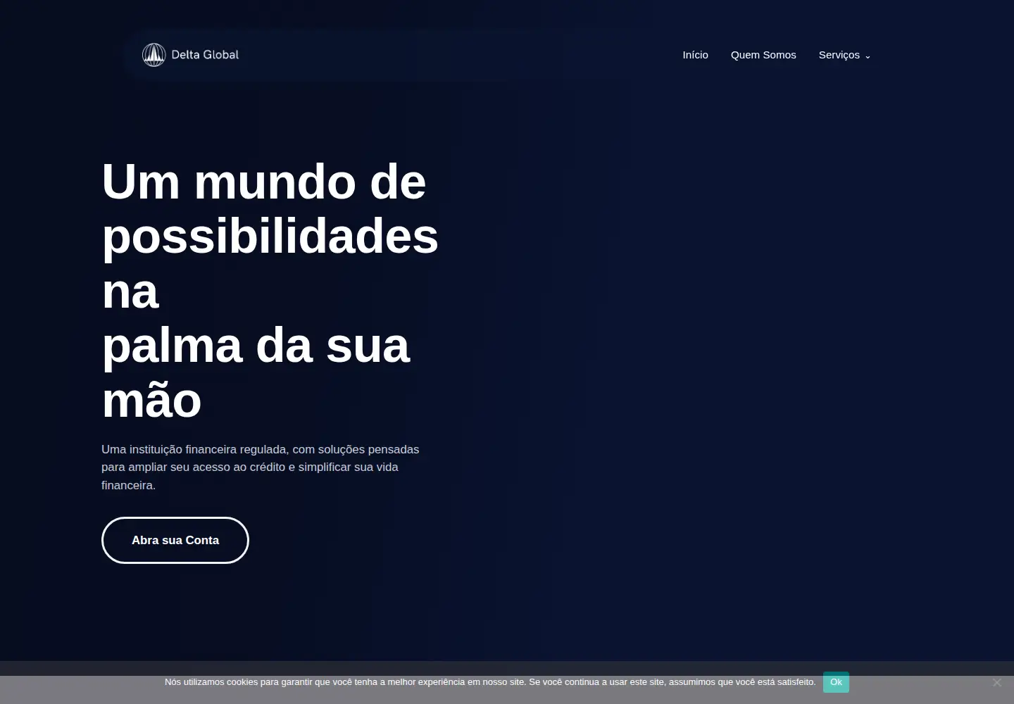 Captured homepage of deltaglobalbank.com.br in the current scan