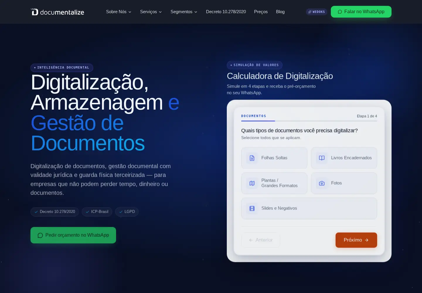 Screenshot of documentalize.com.br