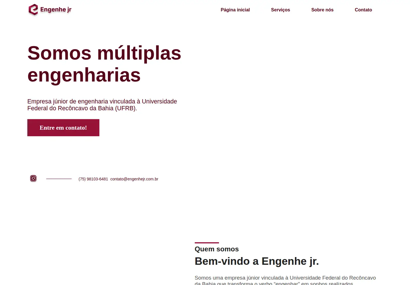Captured homepage of engenhejr.com.br in the current scan