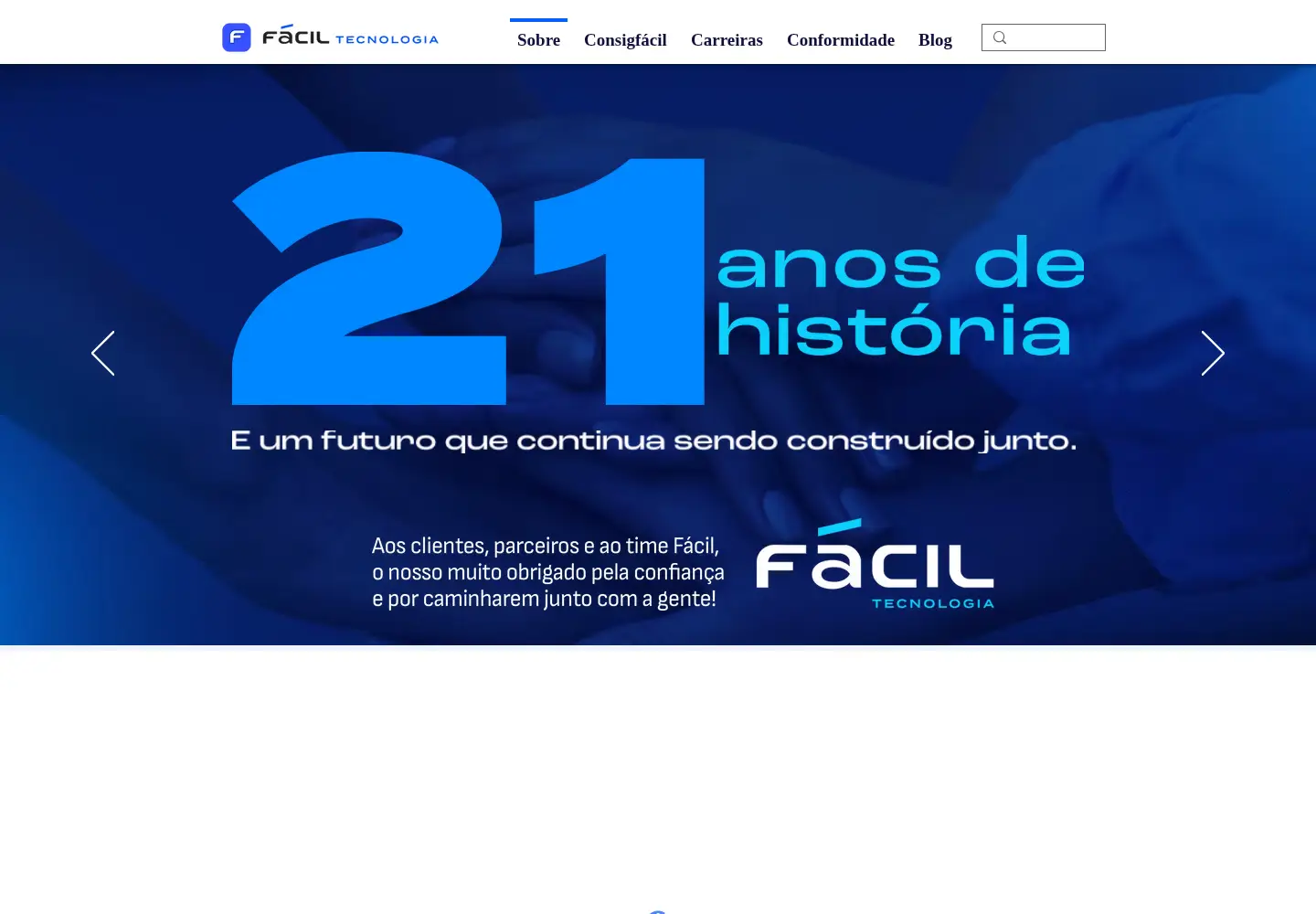 Screenshot of facilsolucoes.com.br