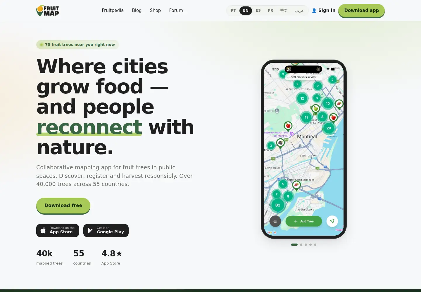 Captured homepage of fruitmap.com.br in the current scan