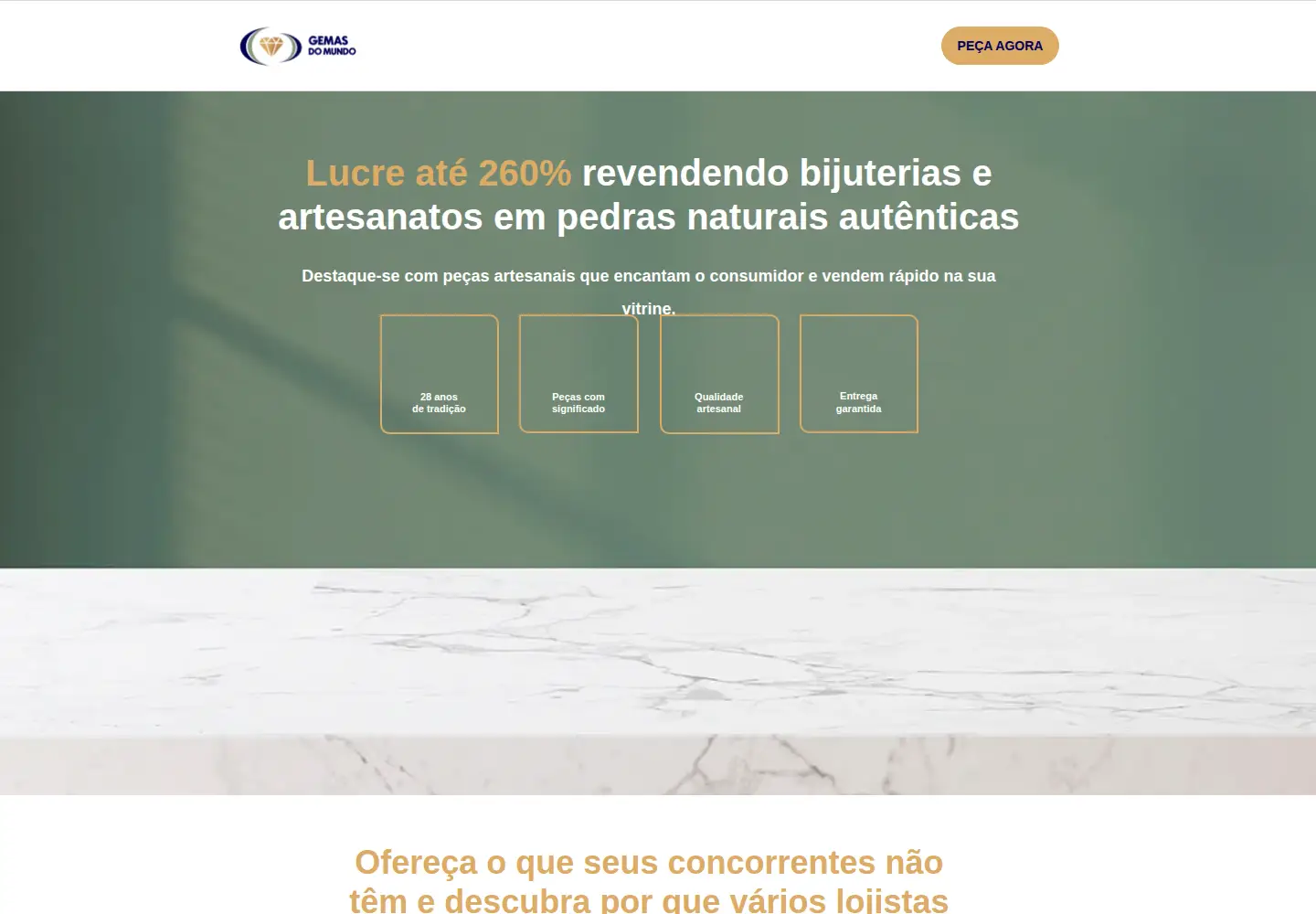 Screenshot of gemasdomundo.com.br