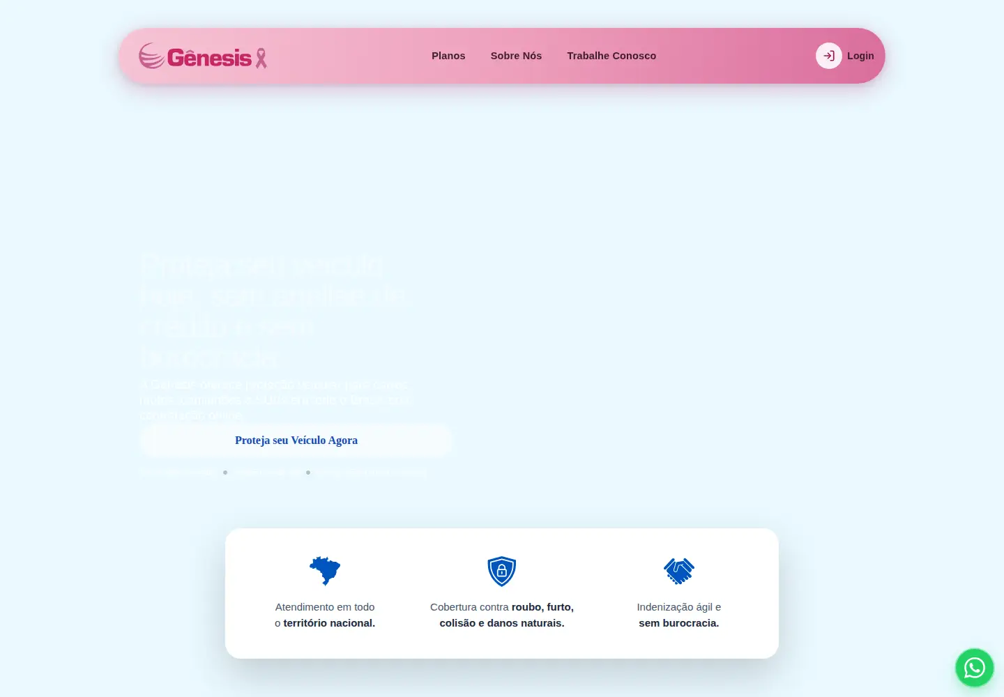 Captured homepage of genesisbeneficios.com.br in the current scan