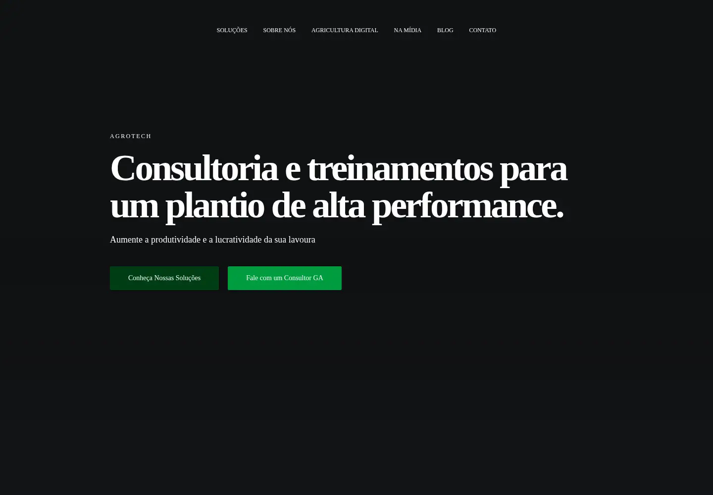 Screenshot of geracaoagro.com.br