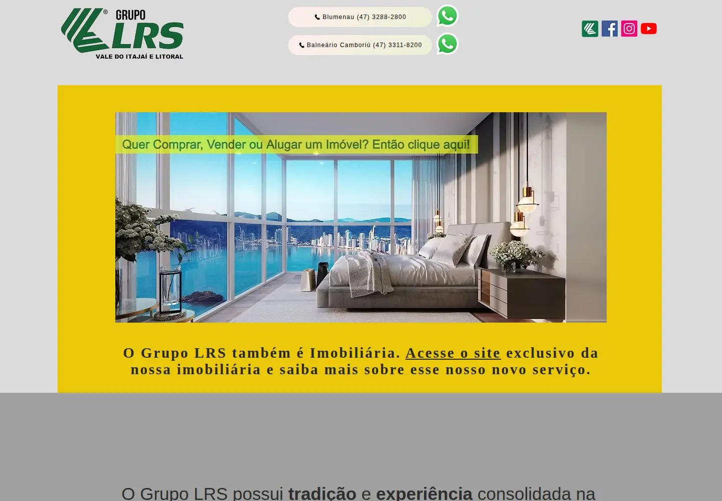 Screenshot of grupolrs.com.br