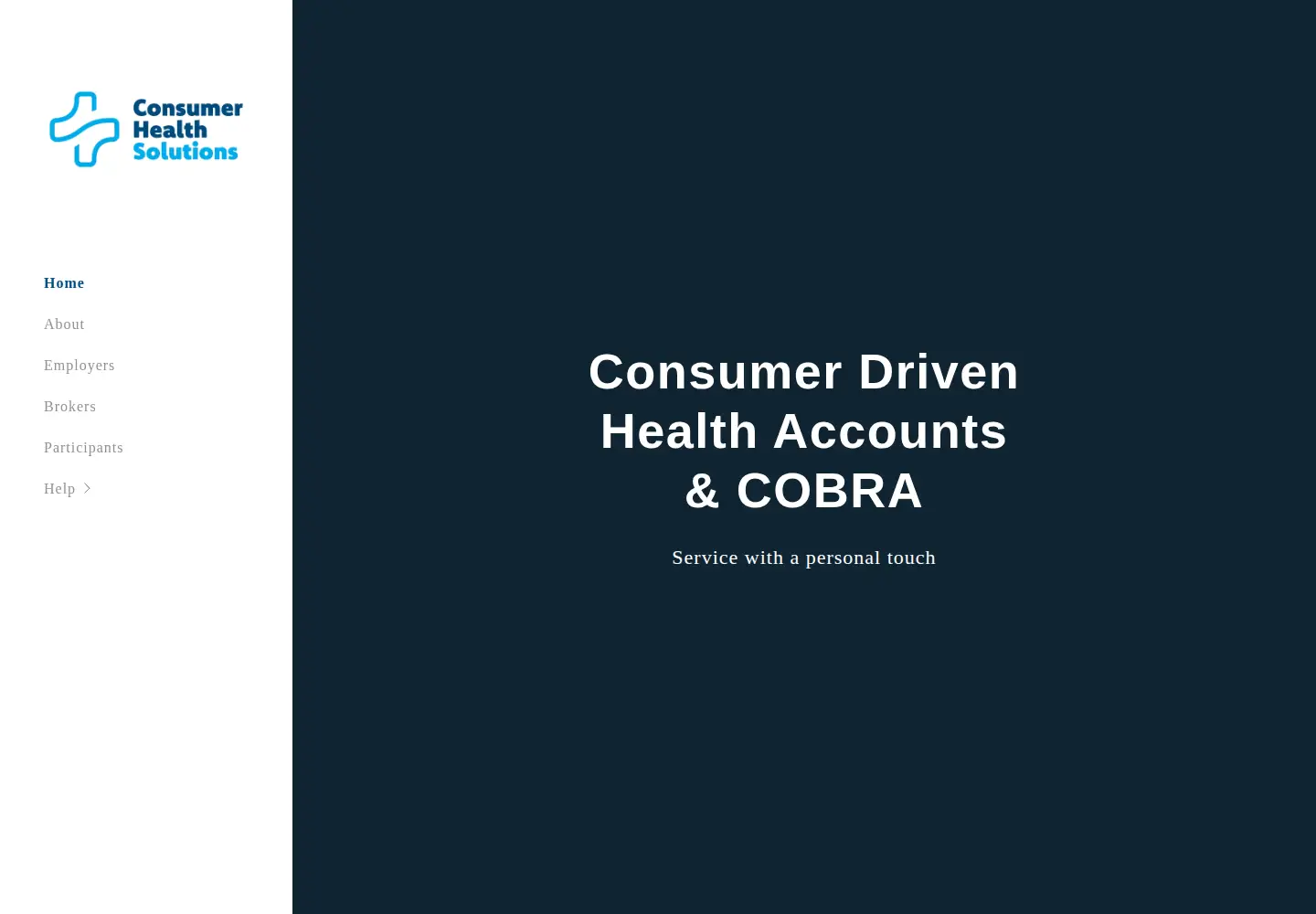 Captured homepage of consumerhealthsolutions.com in the current scan