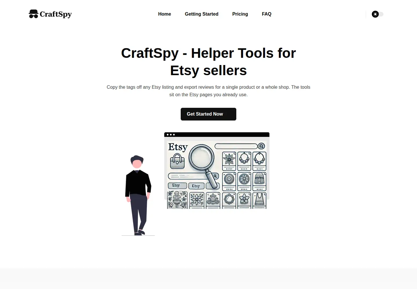 Captured homepage of craft-spy.com in the current scan