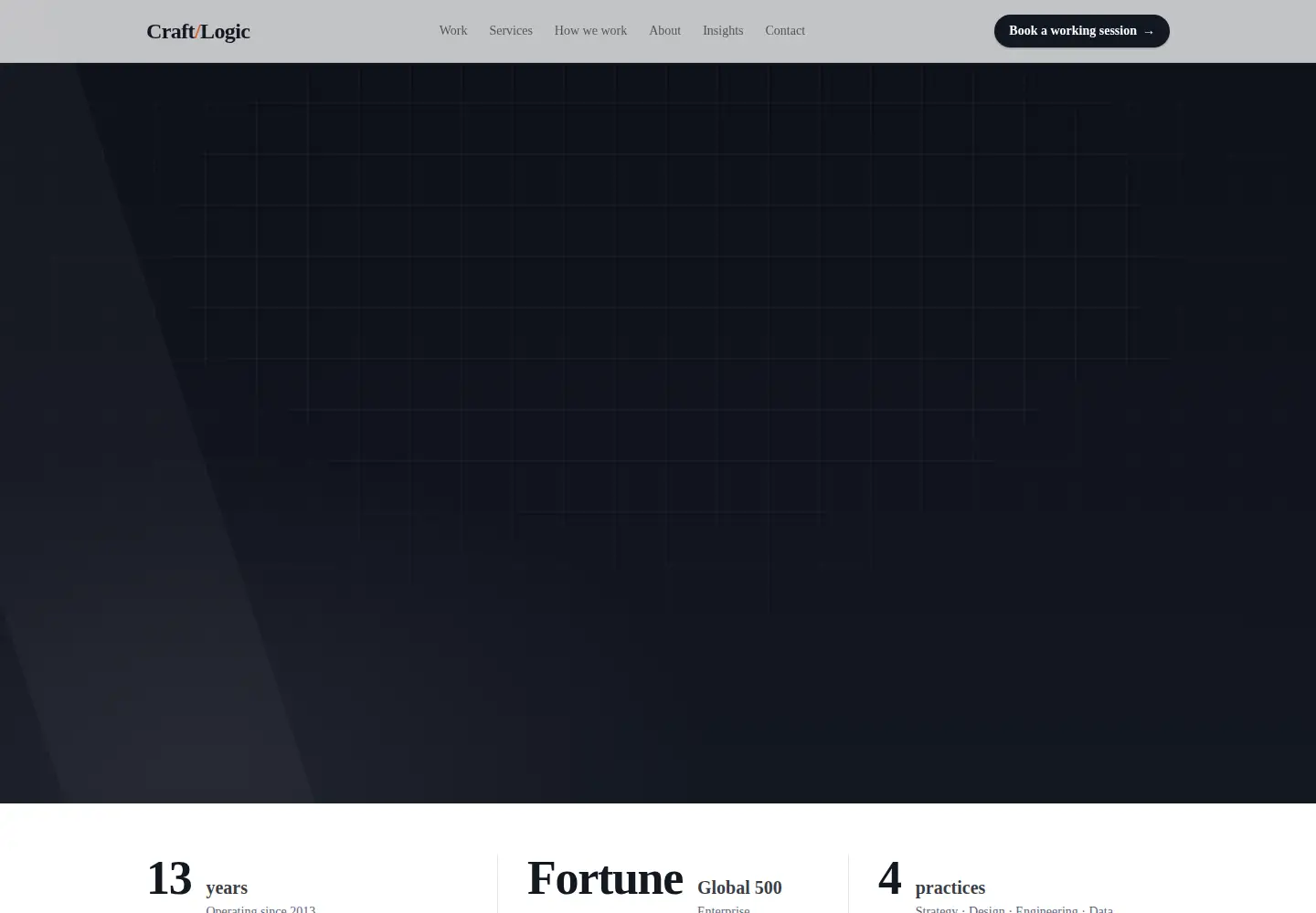 Captured homepage of craftxlogic.com in the current scan