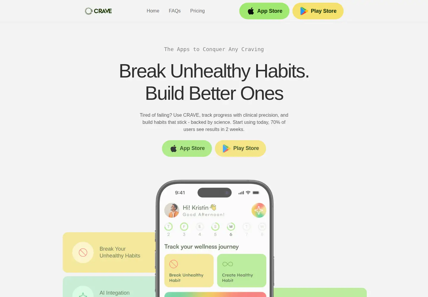 Screenshot of cravetheapp.com