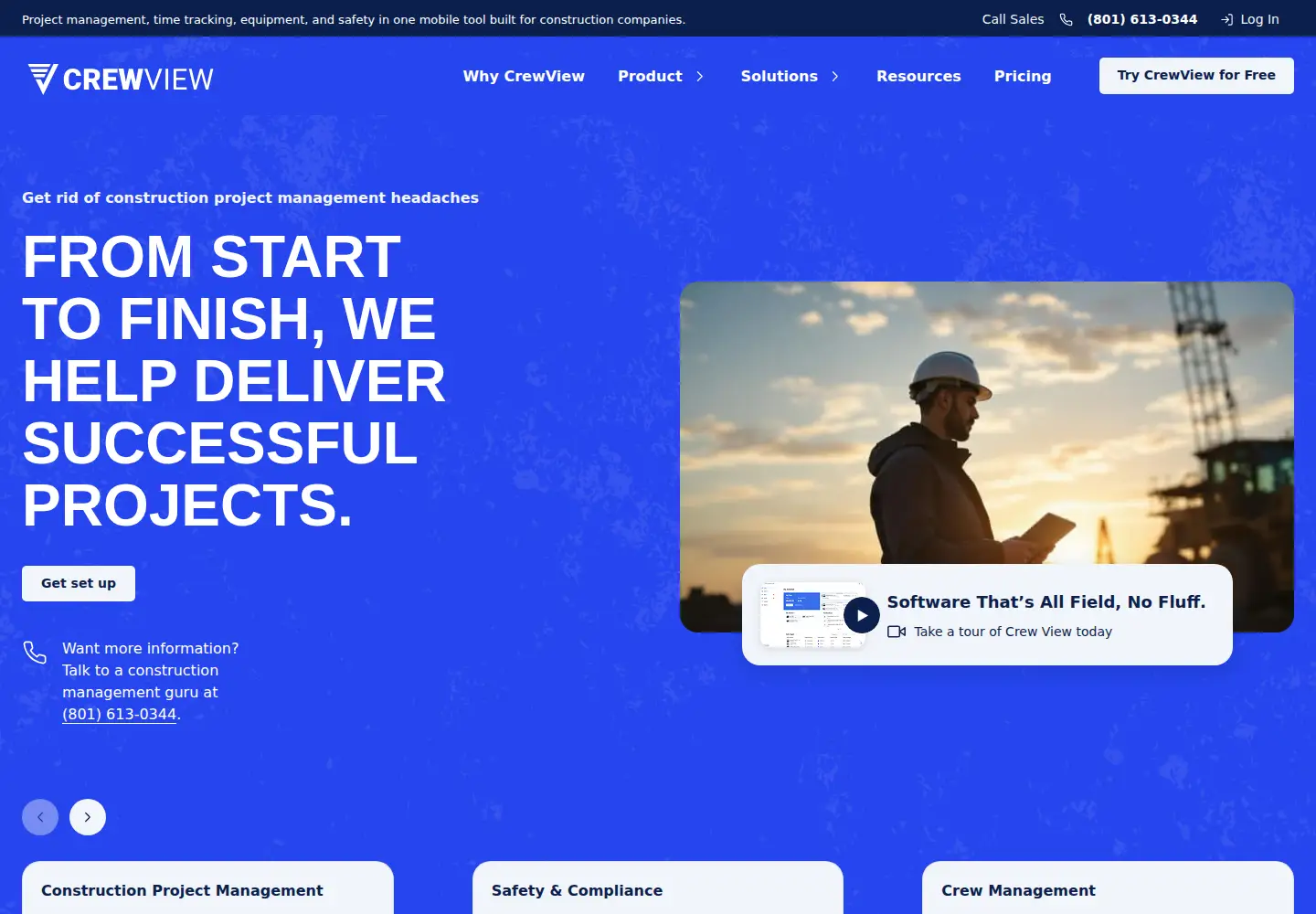 Captured homepage of crewview.com in the current scan