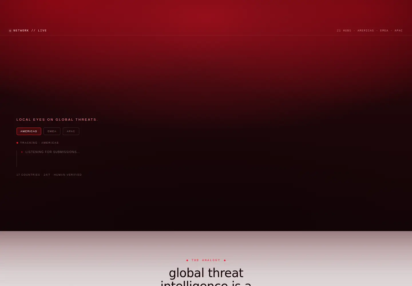 Captured homepage of crowdthreat.com in the current scan