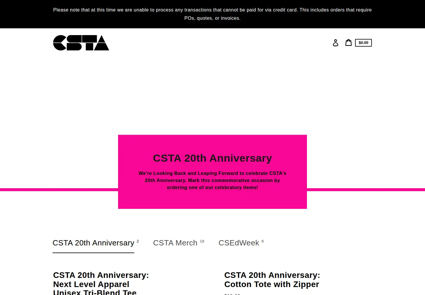 Screenshot of cstastore.com