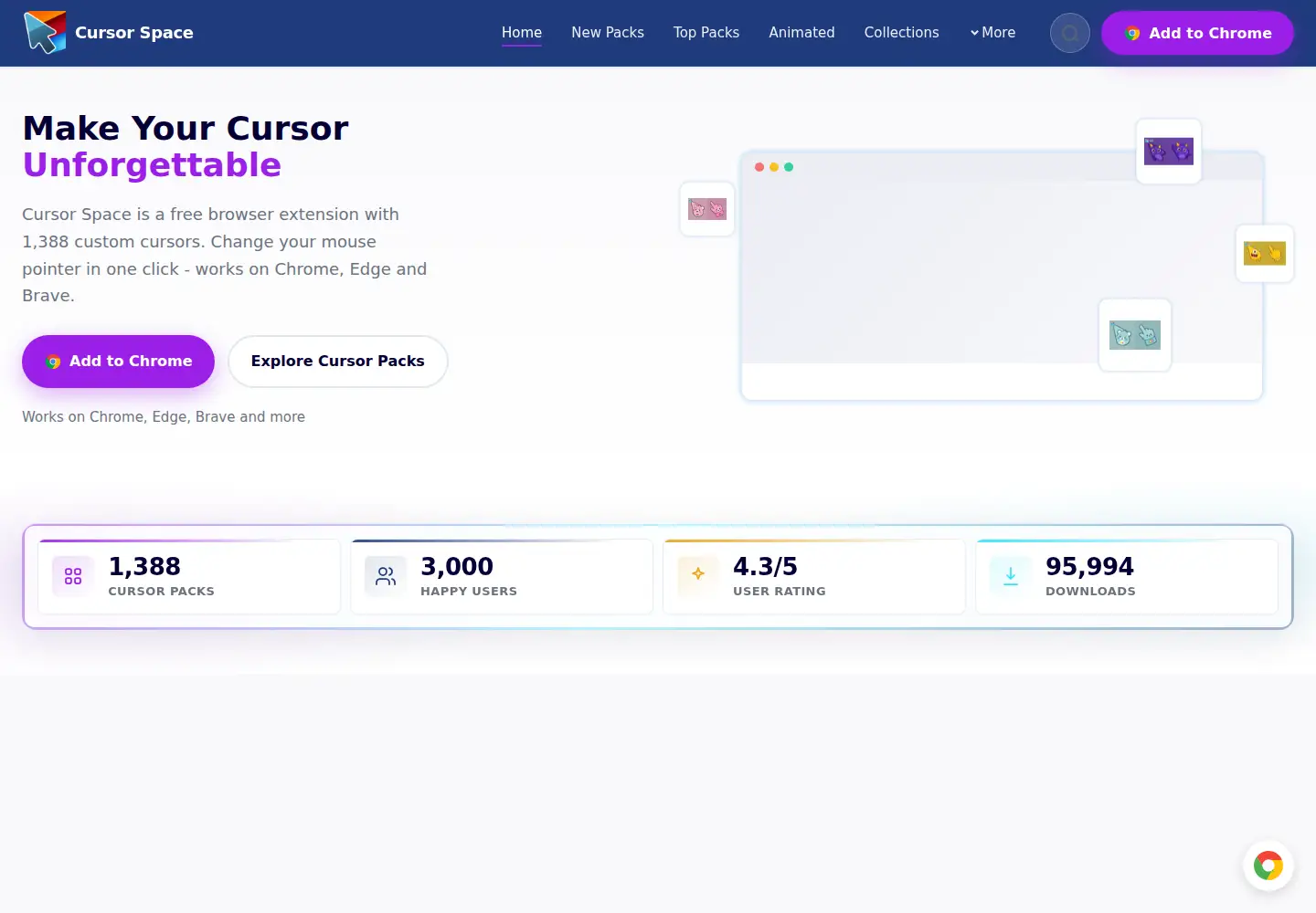Captured homepage of cursor-space.com in the current scan