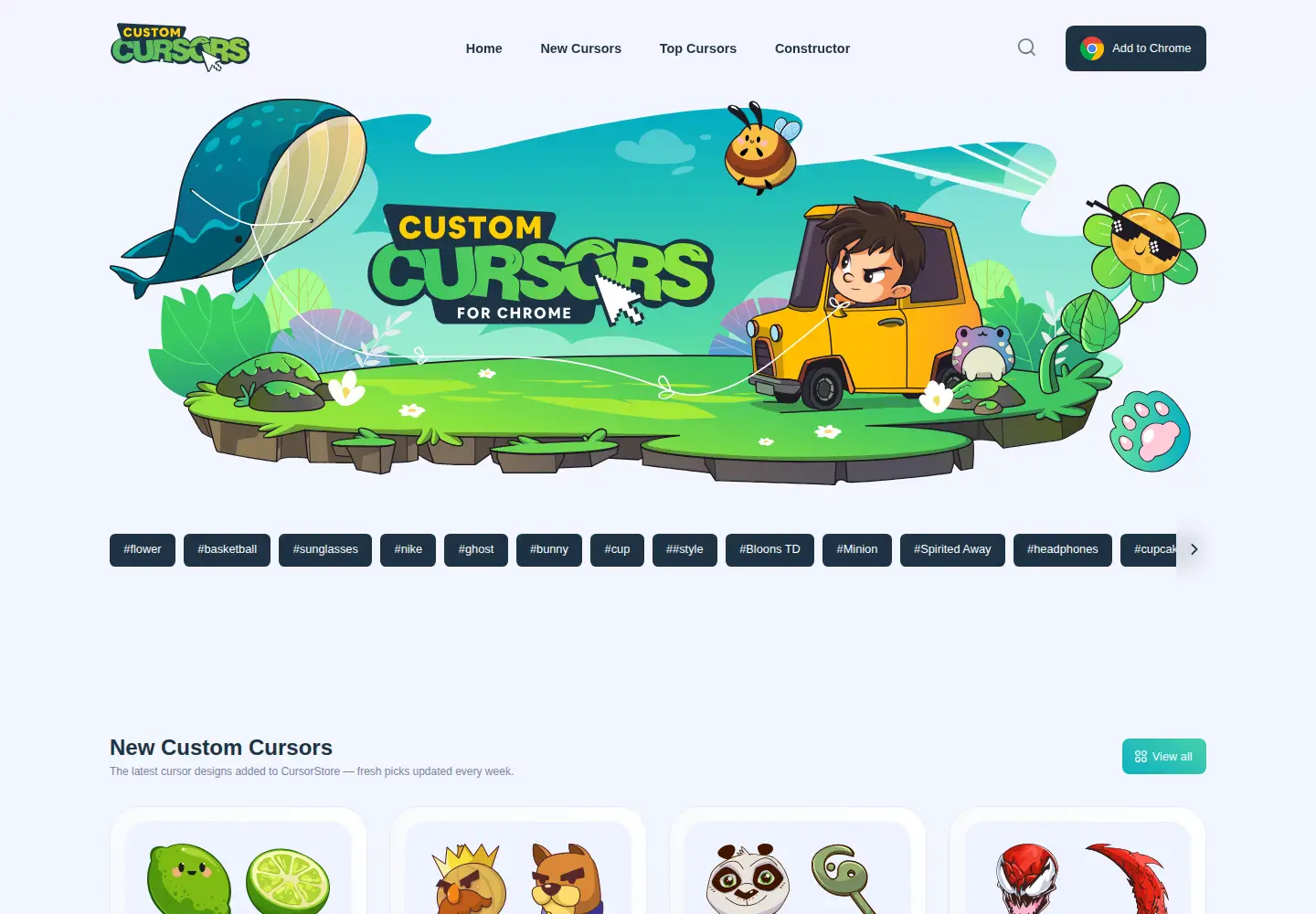 Captured homepage of cursorstore.com in the current scan