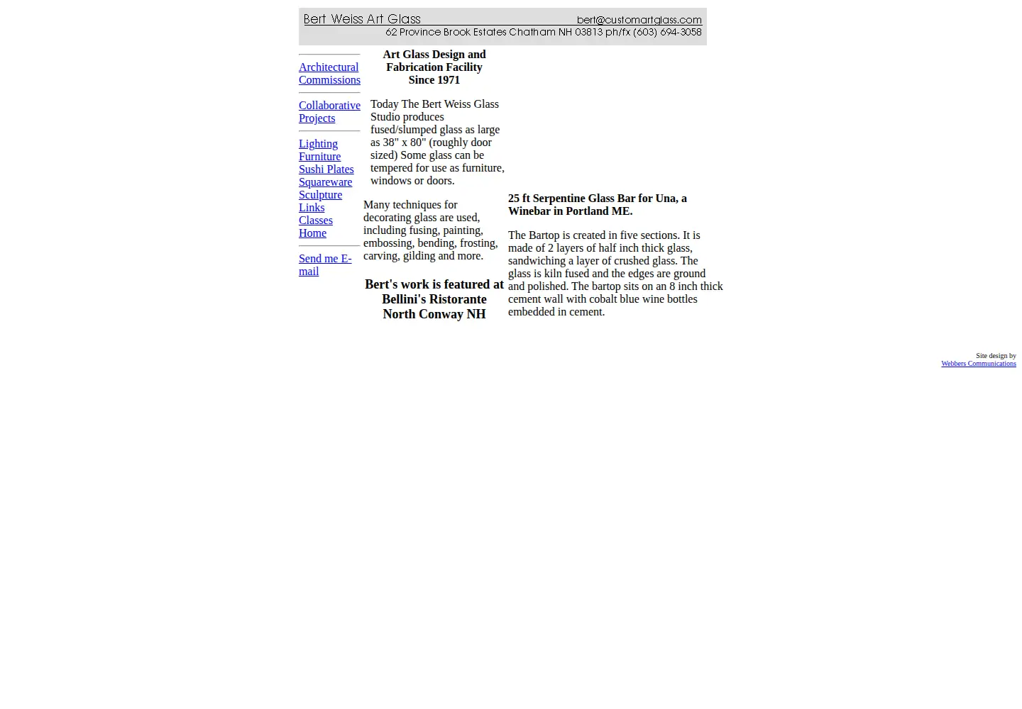 Captured homepage of customartglass.com in the current scan