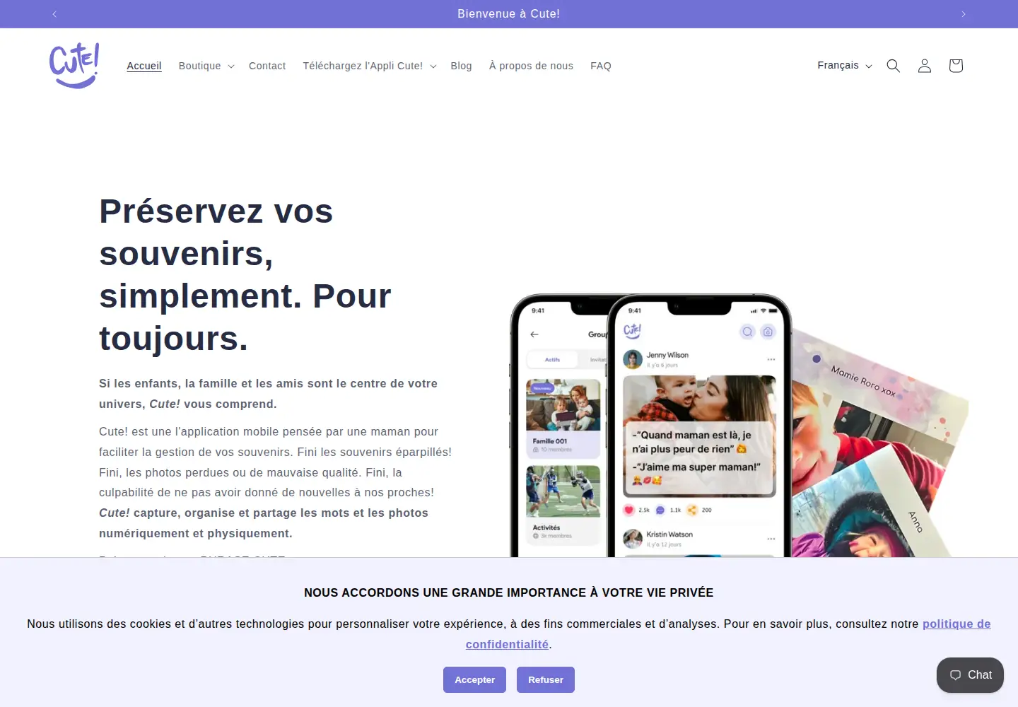 Screenshot of cute-app.com