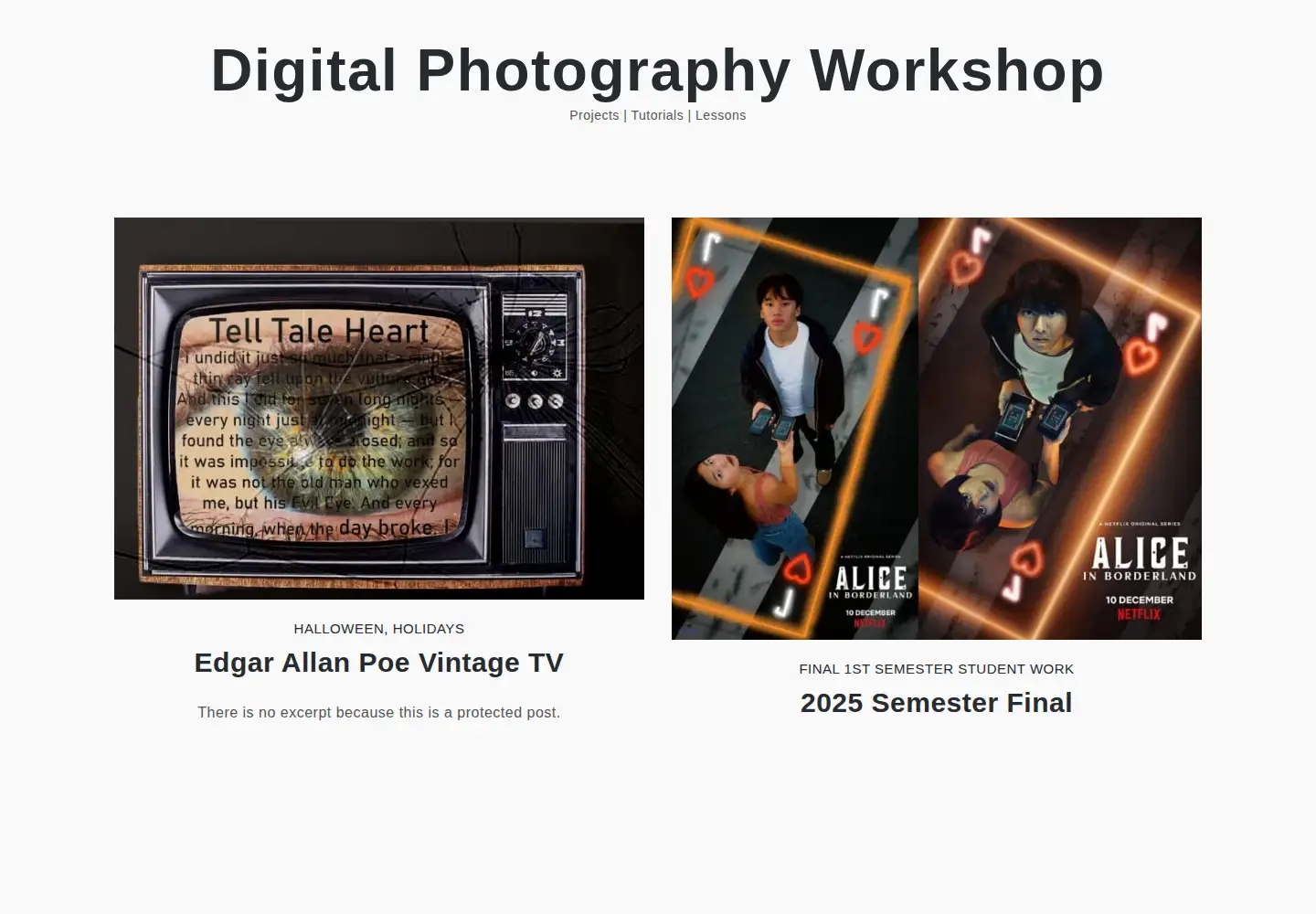 Captured homepage of cvhsphotography.com in the current scan