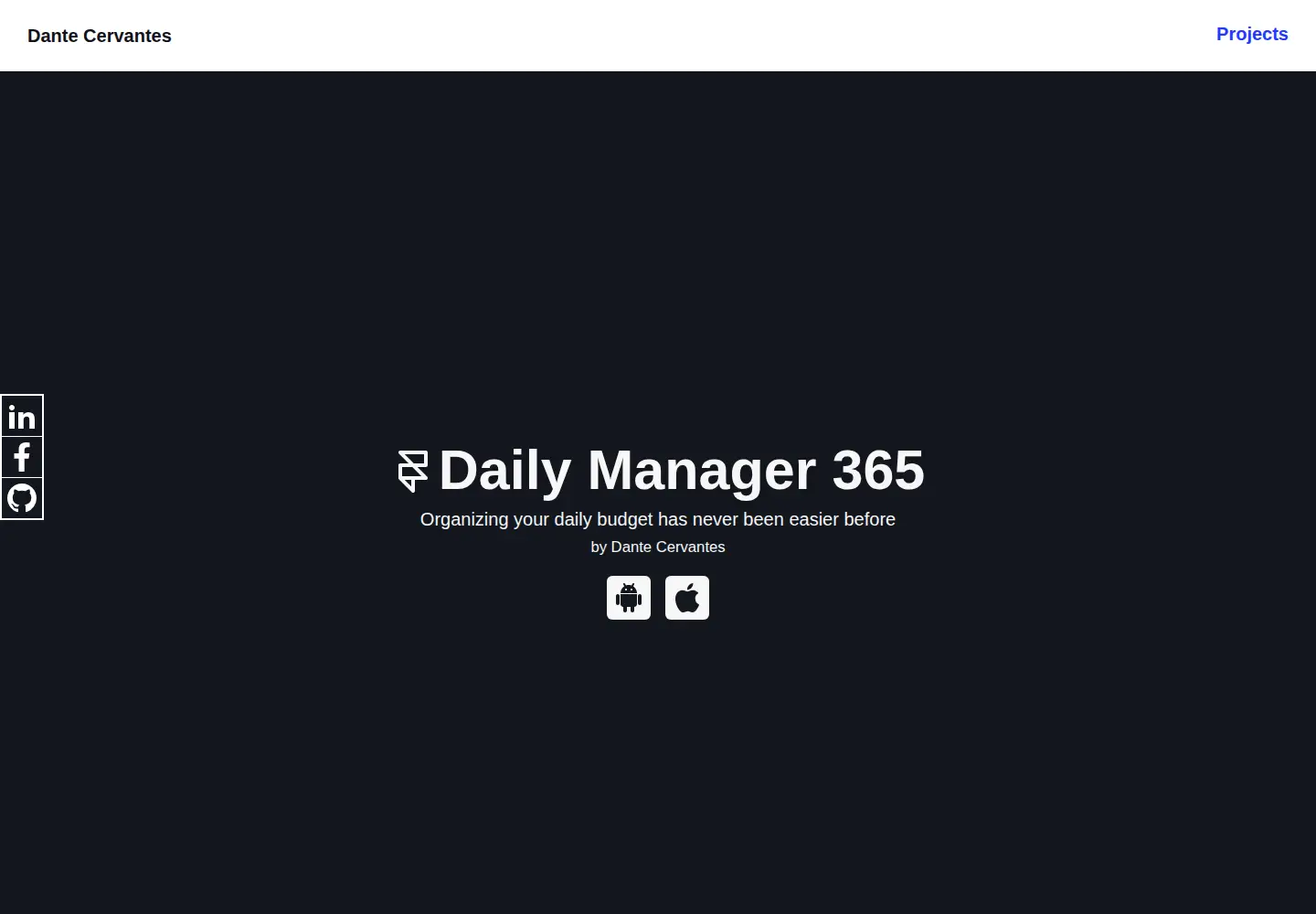 Captured homepage of dantecervantes.com in the current scan