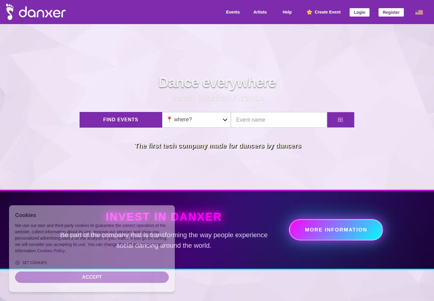 Captured homepage of danxer.com in the current scan