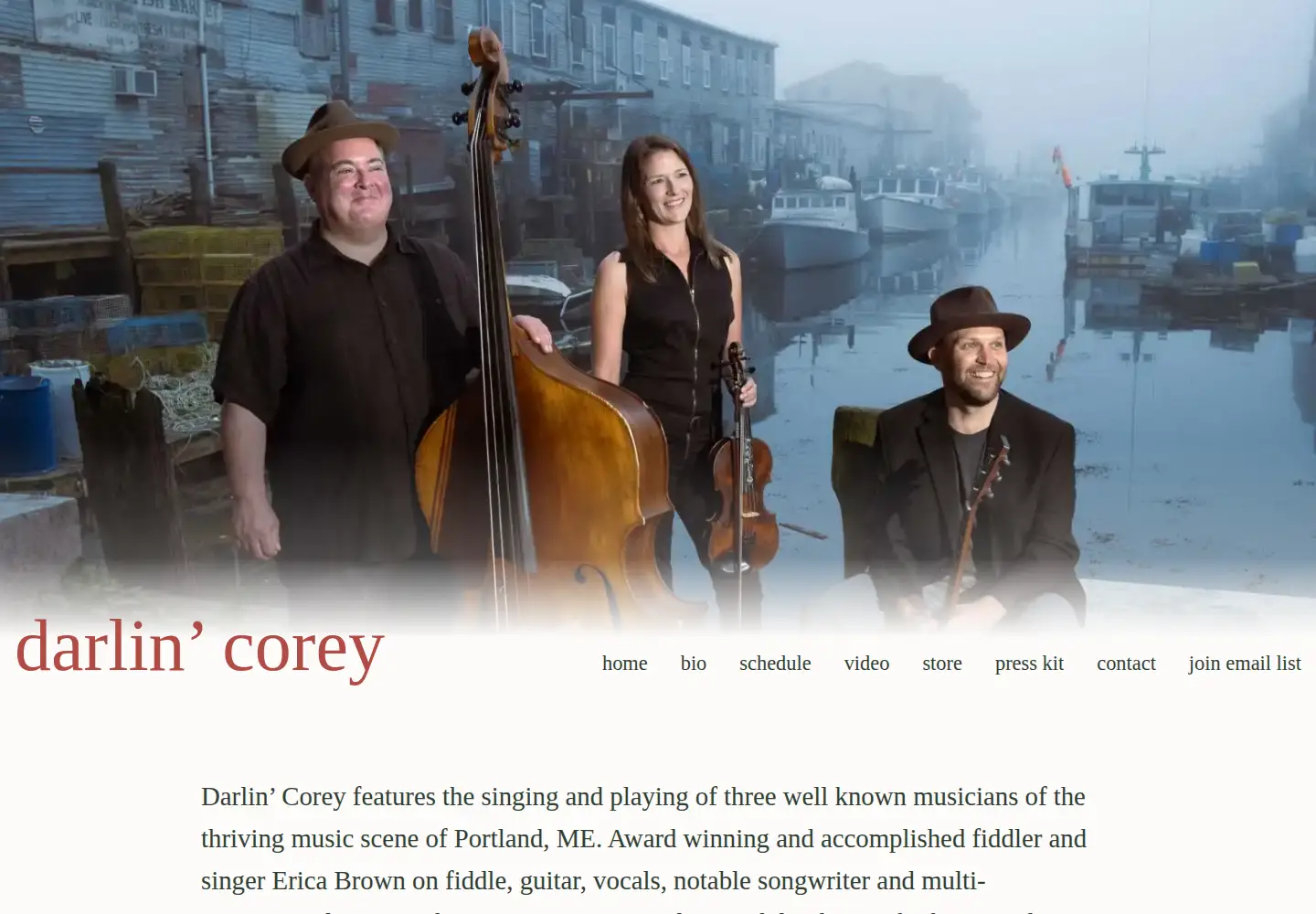 Screenshot of darlincorey.com