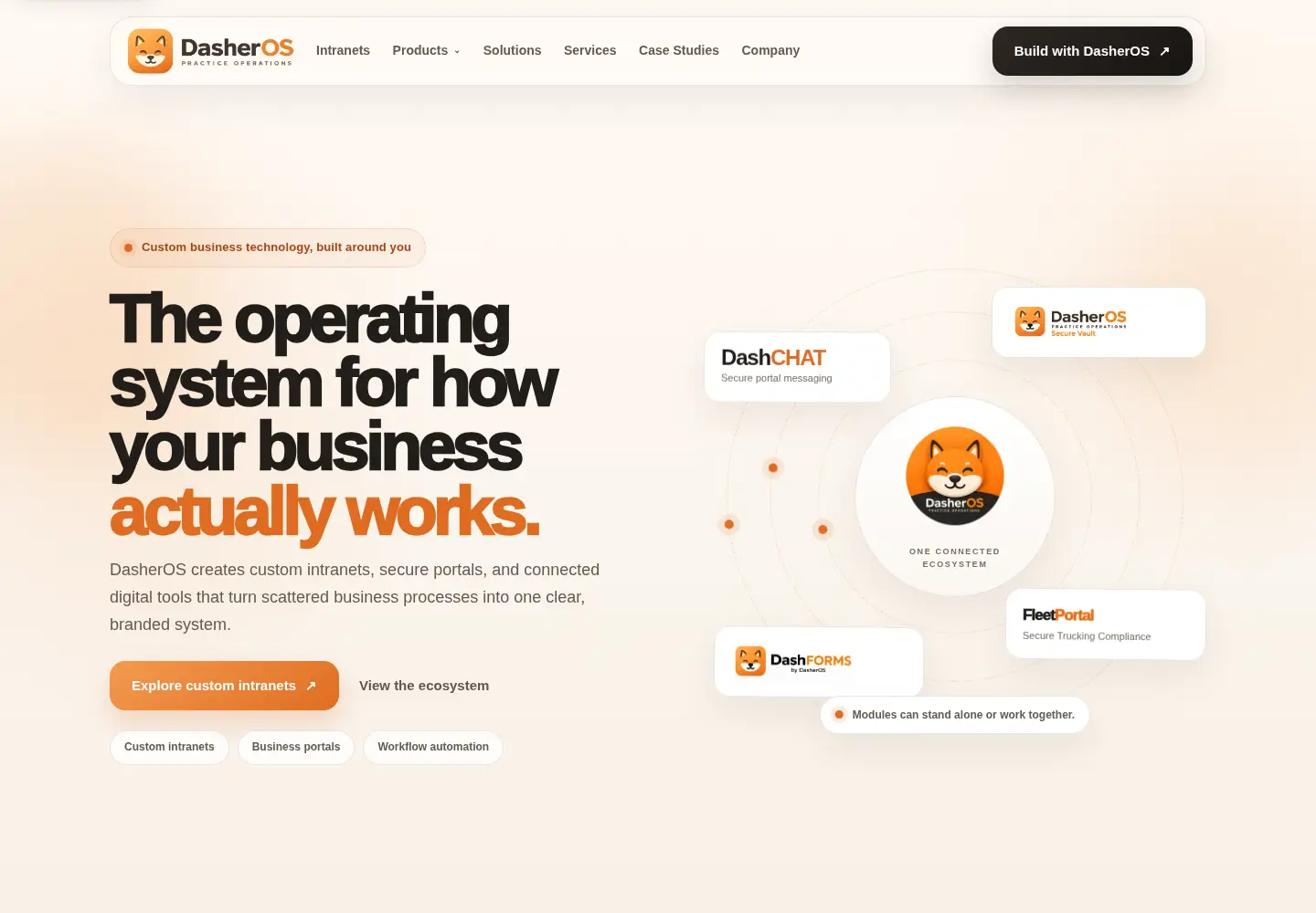 Screenshot of dasheros.com
