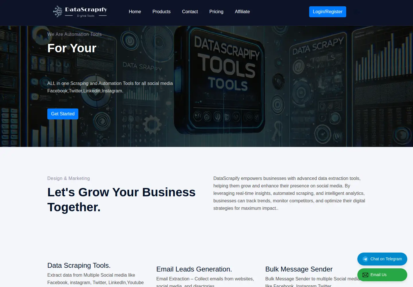 Screenshot of datascrapify.com