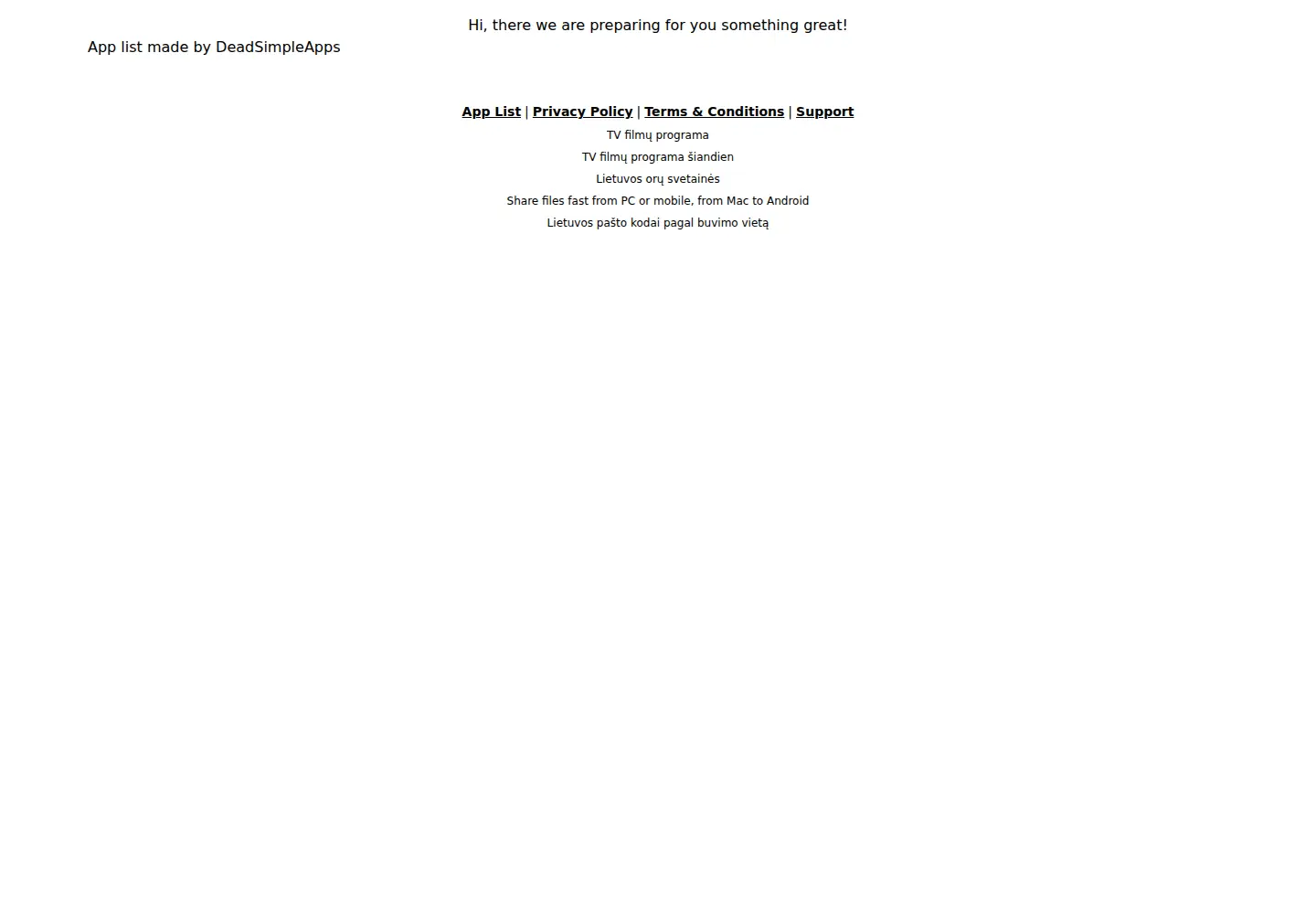 Captured homepage of deadsimpleapps.com in the current scan