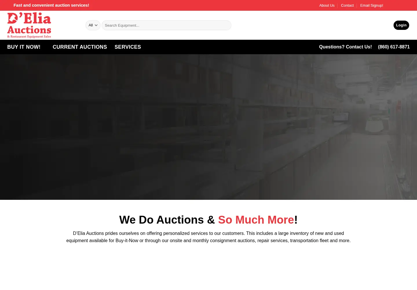 Screenshot of deliaauctions.com