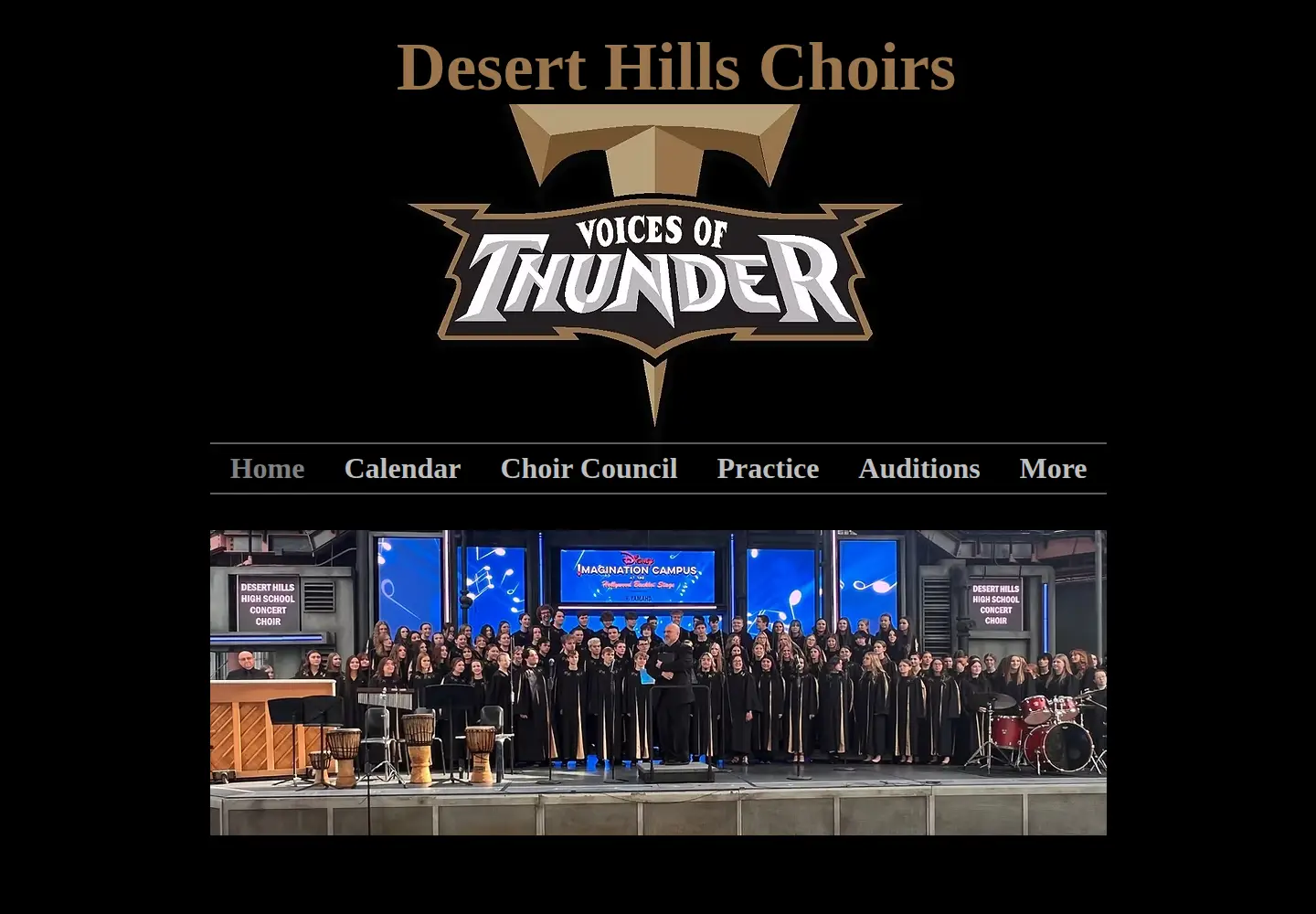 Captured homepage of deserthillschoirs.com in the current scan