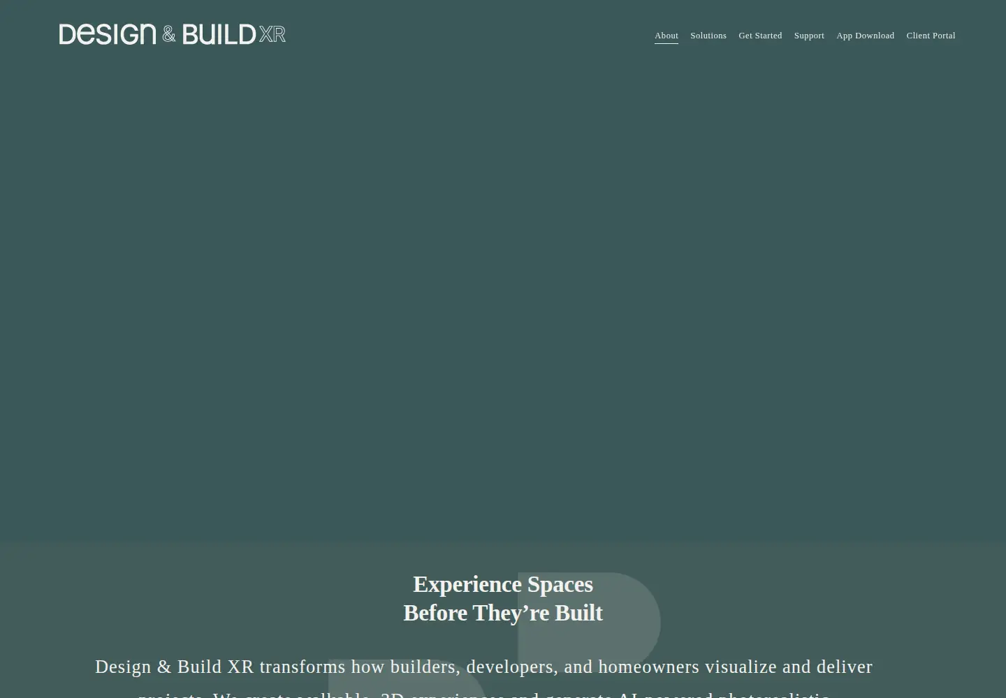 Captured homepage of designandbuildxr.com in the current scan