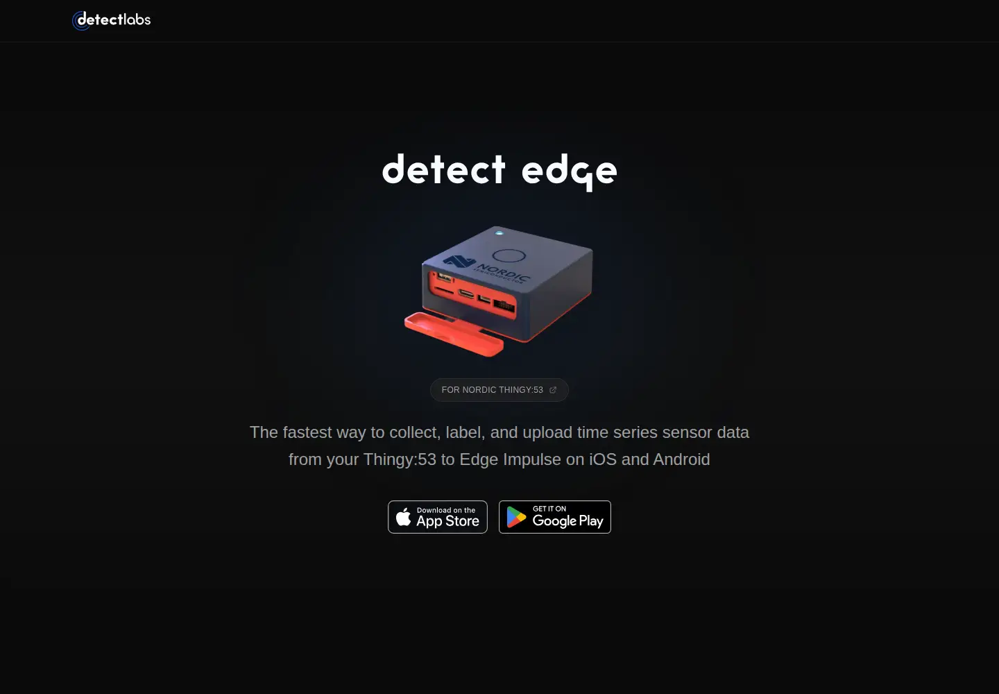 Captured homepage of detectlabs.com in the current scan